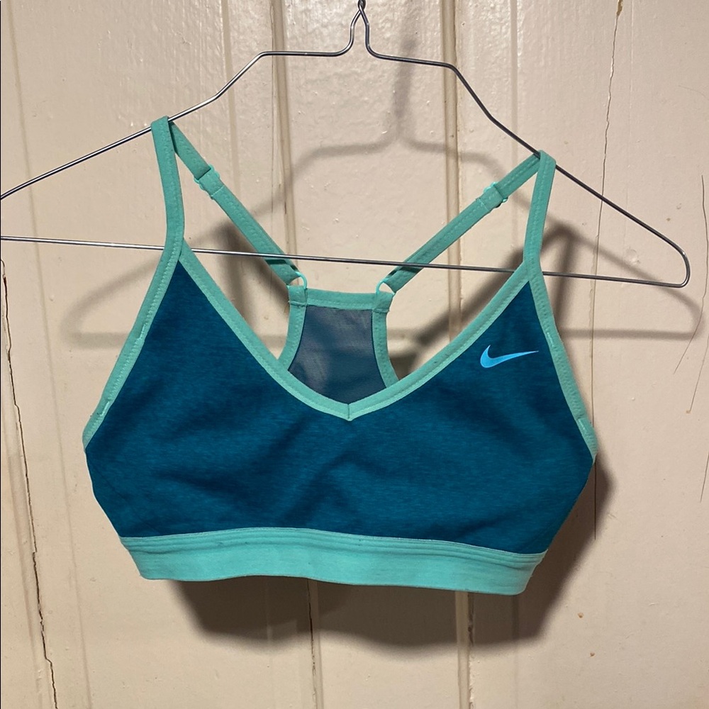 Nike Teal and Aqua Racerback Sports Bra